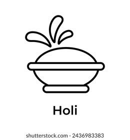 An icon of holi in modern design style , indian cultural festiva