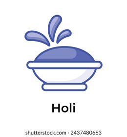 An icon of holi in modern design style , indian cultural festiva