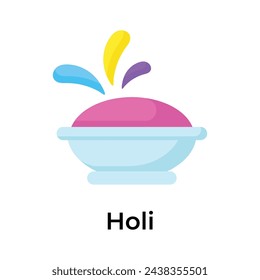 An icon of holi in modern design style , indian cultural festiva