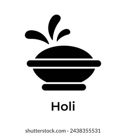 An icon of holi in modern design style , indian cultural festiva