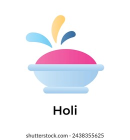 An icon of holi in modern design style , indian cultural festiva