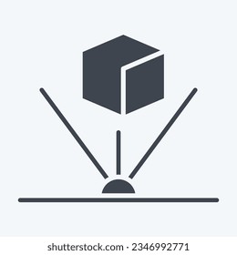 Icon Hologram. related to 3D Visualization symbol. glyph style. simple design editable. simple illustration