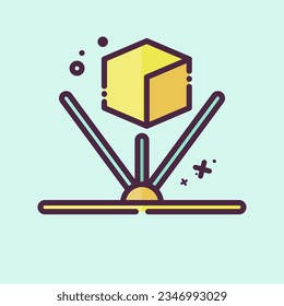 Icon Hologram. related to 3D Visualization symbol. MBE style. simple design editable. simple illustration