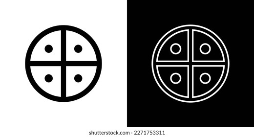 icon holy earth symbol, black and white.