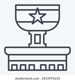 Icon Holy Grail. related to Medieval symbol. line style. simple design editable. simple illustration