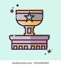 Icon Holy Grail. related to Medieval symbol. MBE style. simple design editable. simple illustration