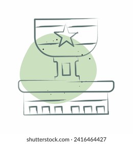 Icon Holy Grail. related to Medieval symbol. Color Spot Style. simple design editable. simple illustration