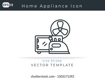 Icon Home Appliance For Website, Infographic Element. Vector Illustration