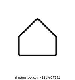 The icon of home button. Simple outline icon illustration, vector of home button for a website or mobile application