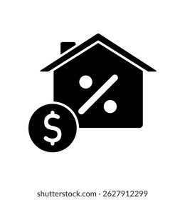 Icon a home loan, isolated against a clean background.