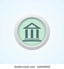 Icon of Home on Button. Eps-10.