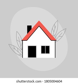 icono home sobre fondo gris ilustración vector estilo moderno 