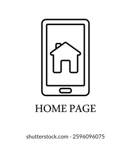 Icon a home page, isolated against a clean background.