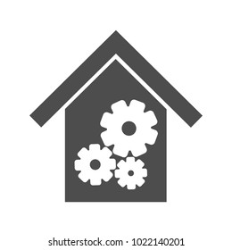 Icon home. The symbol of the company for the construction repair and maintenance of the house.