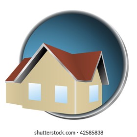 Icon home. Vector illustration.