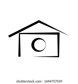 icon home vector with white background from eps 10