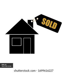 Icon for homes for sale. Vector illustration.