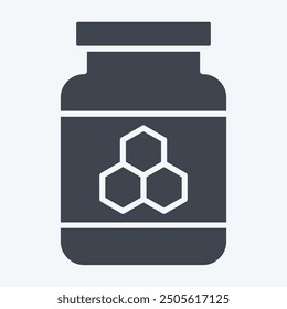 Icon Honey Jar. related to Breakfast symbol. glyph style. simple illustration