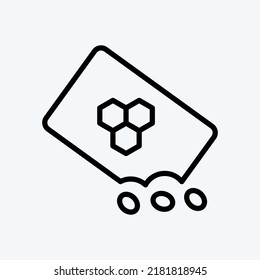 Icon Honey Plants Seeds. suitable for Bee Farm. Line Style. simple design editable. design template vector. simple illustration