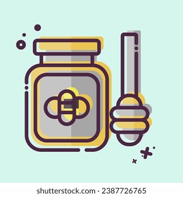 Icon Honey. related to Russia symbol. MBE style. simple design editable. simple illustration