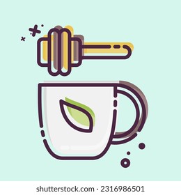 Icon Honey Tea. related to Tea symbol. MBE style. simple design editable. simple illustration. green tea