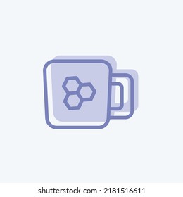 Icon Honey Tea. suitable for Bee Farm. two tone style. simple design editable. design template vector. simple illustration