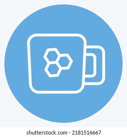 Icon Honey Tea. suitable for Bee Farm. Blue Eyes Style. simple design editable. design template vector. simple illustration