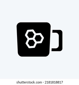 Icon Honey Tee. geeignet für Bienenzucht. Glyph Style. einfaches Design bearbeitbar. Designvorlage, Vektor. einfache Abbildung