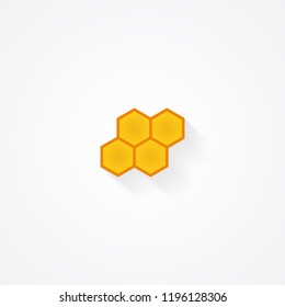 Icon honeycomb. Flat vector