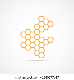 Icon honeycomb. Flat vector