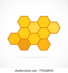 Icon honeycomb. Vector sign.