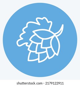 Icon Hop. suitable for Drink symbol. blue eyes style. simple design editable. design template vector. simple symbol illustration