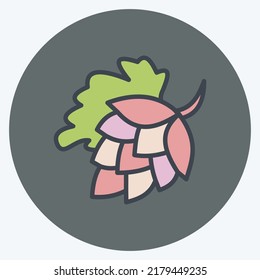 Icon Hop. suitable for Drink symbol. color mate style. simple design editable. design template vector. simple symbol illustration