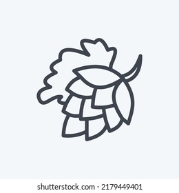 Icon Hop. suitable for Drink symbol. line style. simple design editable. design template vector. simple symbol illustration
