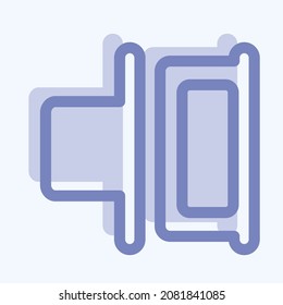 Icono Distribución horizontal a la derecha - Estilo de dos tonos, Ilustración simple,Accionamiento editable,Vector de plantillas de diseño, Buena para impresiones, carteles, anuncios, anuncios, gráficos de información, etc.