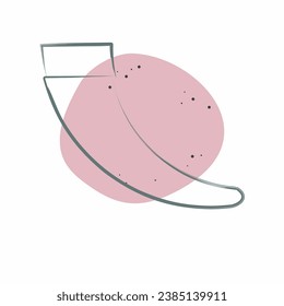 Icon Horn. related to Celtic symbol. Color Spot Style. simple design editable. simple illustration