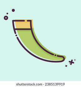 Icon Horn. related to Celtic symbol. MBE style. simple design editable. simple illustration