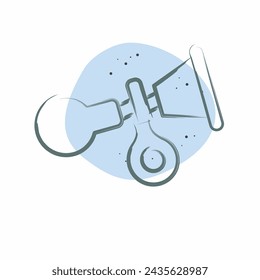 Icon Horn. related to Hockey Sports symbol. Color Spot Style. simple design editable