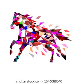 icon horse animal vector art design color background