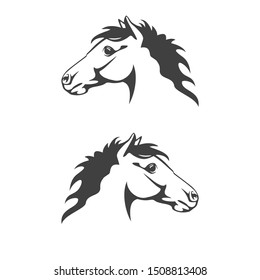 icon horse head design vector