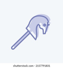 Icon Horse head. suitable for Toy symbol. two tone style. simple design editable. design template vector. simple symbol illustration