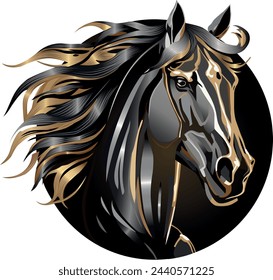 Icon of horse Illustration Vector