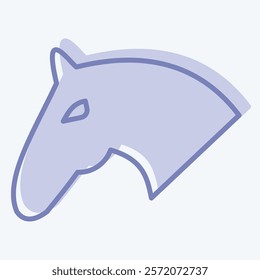 Icon Horse. related to Equestrian Sport symbol. two tone style. design editable