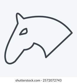 Icon Horse. related to Equestrian Sport symbol. line style. design editable