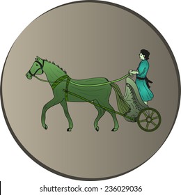 icon horse with rider