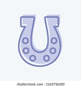 Icon Horse Shoe. suitable for Garden symbol. two tone style. simple design editable. design template vector. simple symbol illustration