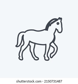 Icon Horse. suitable for animal symbol. line style. simple design editable. design template vector. simple symbol illustration