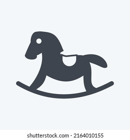 Icon Horse. suitable for Baby symbol. glyph style. simple design editable. design template vector. simple symbol illustration