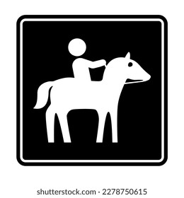 El icono del jinete. Vector
