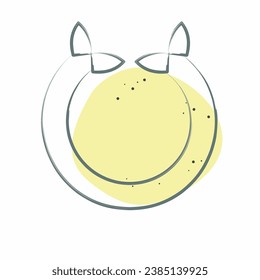 Icon Horseshoe. related to Celtic symbol. Color Spot Style. simple design editable. simple illustration